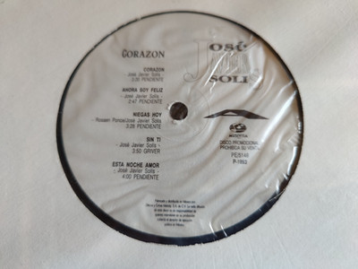 JOSE JAVIER SOLIS ''CORAZON'' 1993 MELODY MEXICO PROMO LP RECORD BRAND NEW SEALED!
