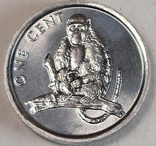 2003 Cook Islands One Cent Coinπ MONKEY π Animal Series ~ Unc Elizabeth II