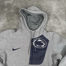 Penn State Nittany Lions Nike Hoodie Mens Small Gray NCAA Swoosh Sweatshirt