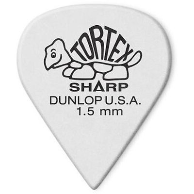 Plektrum Dunlop Tortex Sharp1,50 mm (12 pcs) Plek Pick NEU