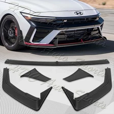 For 2024-2026 Hyundai Elantra N-Line Black Front Bumper Lip Splitter Spoiler