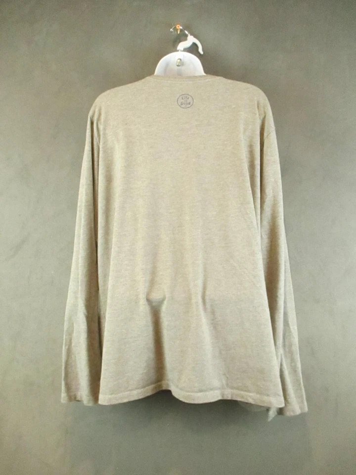 Life Is Good Shirt Womens 2XL Gray Daisy Graphic Long Sleeve Crusher Tee - Image 4 of 4