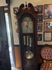 Vintage Colonial of Zeeland Grandfather Clock, Good Working, 80Tall, 18 Wide