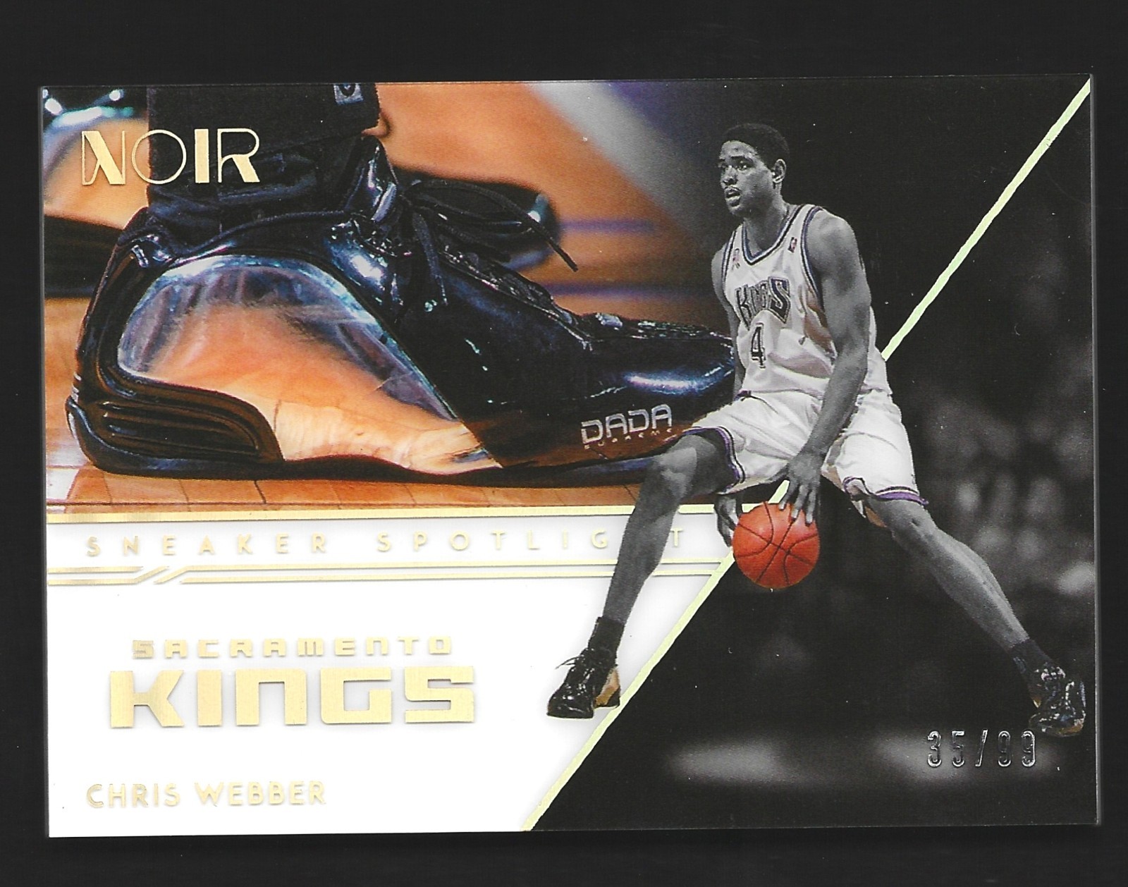 2020-21 Panini Noir Chris Webber Sneaker Spotlight 35/99 Kings