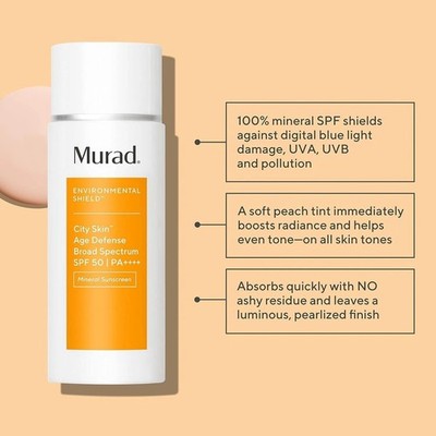 Murad Age Defense Sonnenschutz Breitspektrum LSF 50 I PA++++ 50 ml UVP 69£