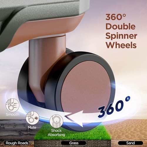  Luggage Sets 3 Piece Hardside Expandable Suitcase with 20in/24in/28in Green