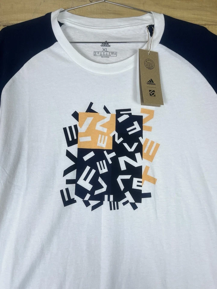 Adidas Five Ten 3/4 Sleeve GFX Jersey T-Shirt Bike White Blue Women's Sz XL - Image 2 of 4