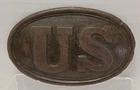 Civil War Lead Backed Brass Cartridge Box Plate Civil War Relic