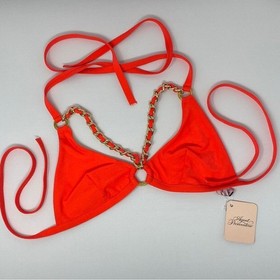 Agent Provocateur Harper Coral Chain Bikini Top AP2 Small New