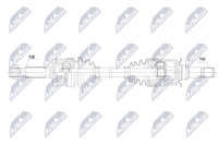NTY NPW-MS-125 Antriebswelle Hinten Links FüR Mitsubishi