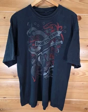 Y2K The Gun Store Las Vegas T Shirt Men 2X Double Sided Fade Stain
