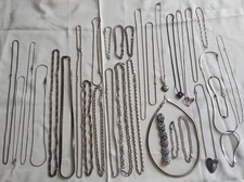 348g of thick 925 STERLING SILVER JEWELRY BRACELETS CHAINS PENDANTS MIXED LOT