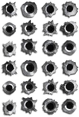 4''x8'' Bullet Hole Sticker Sheet gun shot decal realistic car truck window vinyl