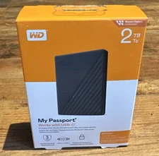 WD 2TB My Passport Portable External Hard Drive Grey WDBWML0020BGY-WESN New