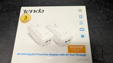 Tenda P1002P KIT AV1000 Gigabit Powerline Adapter With AC Pass Through 2-Pack