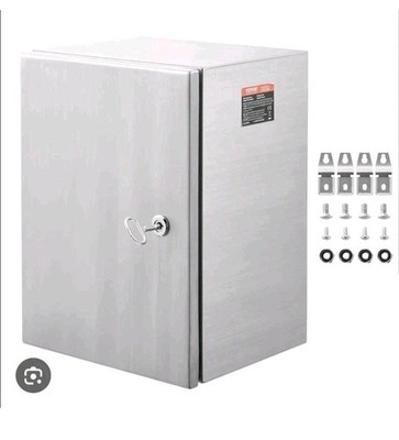 VEVOR Electrical Enclosure Box Model SPT-403015 Light Gray Rolled Steel Locking