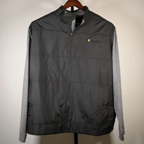 Cutter & Buck Mens XXXL Hybrid Full Zip Jacket Black Grey Kennametal Logo 3XL video thumbnail