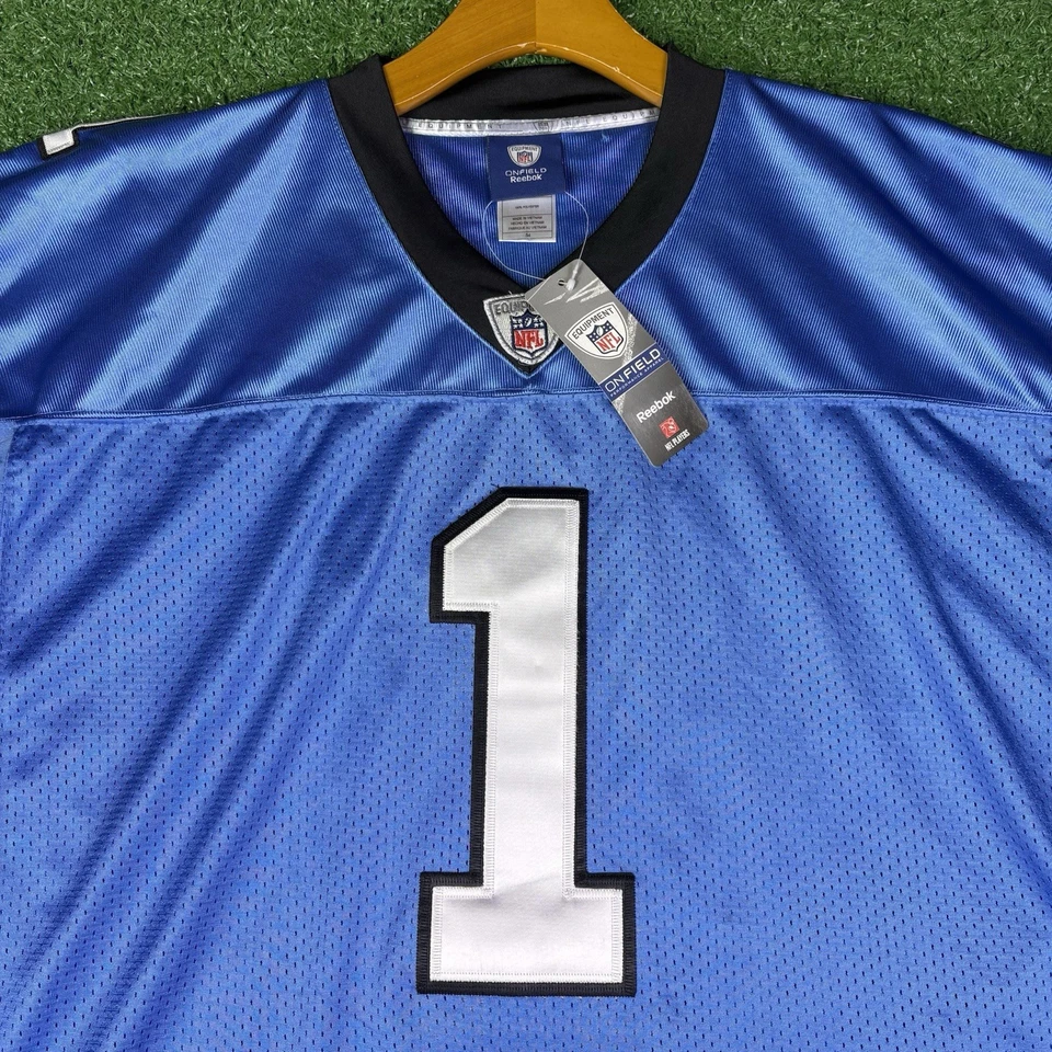 Camiseta deportiva para hombre Reebok On Field Carolina Panthers Cam Newton #1 azul 54 - XXL nueva con etiquetas Foto 2 de 4