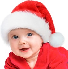 Christmas Santa Claus Hat Kids Christmas Holiday Hat Thickened Santa Claus Cap