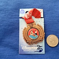 Disney Celebrating 25 Years Of Pin Trading Pete Medal Pin LE 4000 New