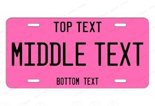 Personalize Custom License Plate Tag Any State Auto Car Motorcycle Atv Moped Etc