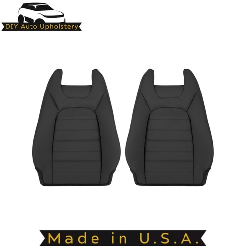 2015-2023 For Mercedes-Benz C-Class C205 Leatherette Front Seat Covers Black - 第 69/79 張圖片