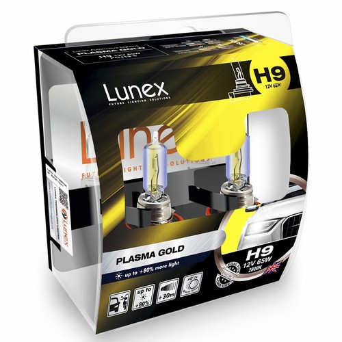 Lunex H9 12V 65W 709 Plasma Gold 2800K yellow light Car Headlamp Twin - 第 1/3 張圖片