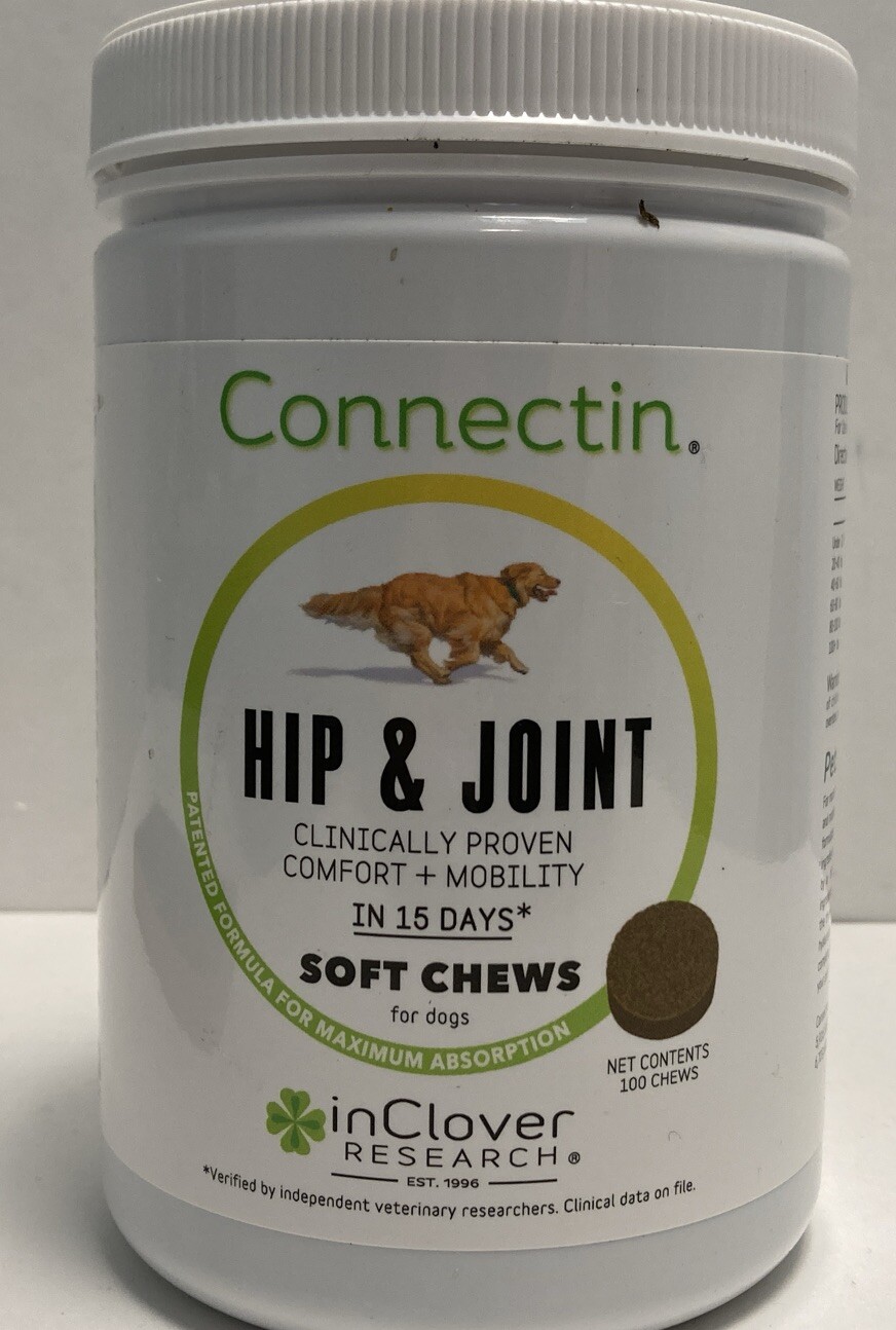 InClover Connectin Hip & Joint Supplement Dogs Glucosamine 100ct