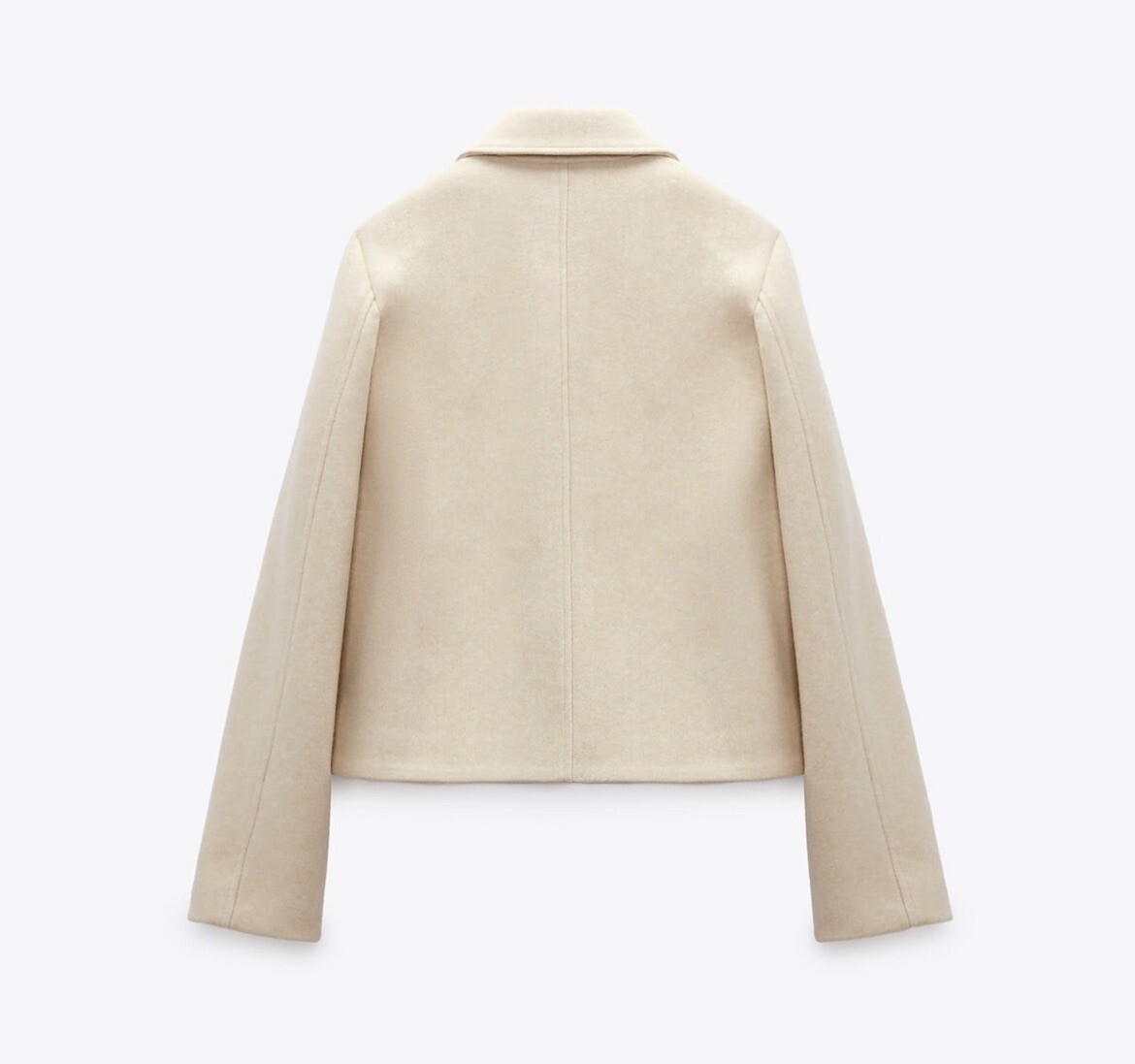 Zara CROPPED BEIGE JACKET WITH GOLD BUTTONS size S 3046/086 | eBay