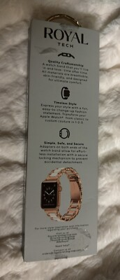 Royal Tech Apple Watch Compatible Band Rose Gold And White