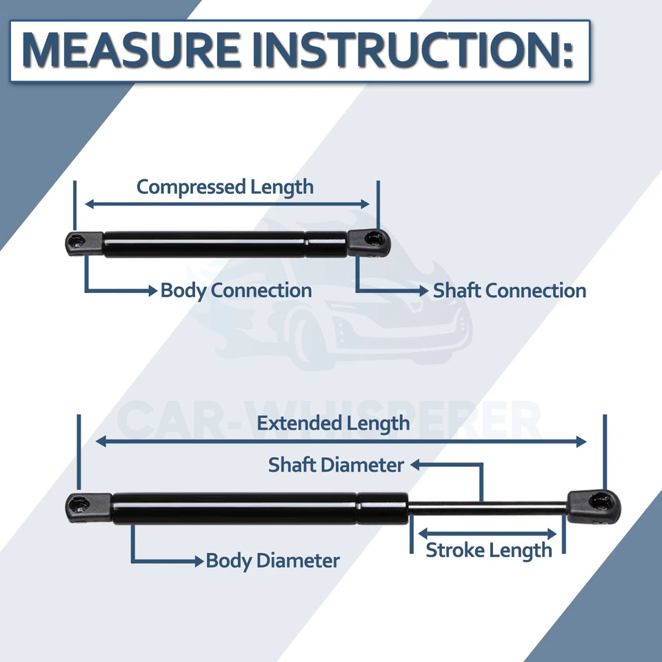 2Pcs Front Hood Gas Springs Lift Supports Structs for Buick LeSabre 2000-04 4986 - Imagem 2 de 4