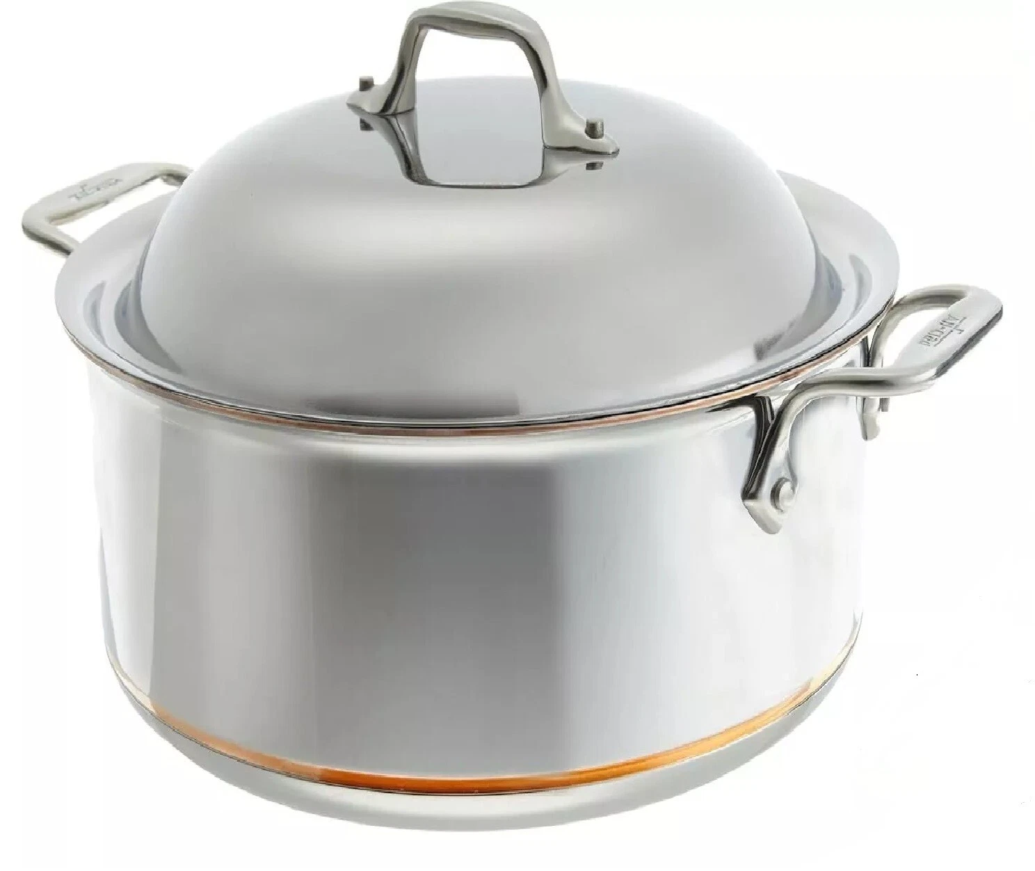 New All-Clad 6508 SS Copper Core 5-Ply Bonded 8-qt Round Roaster with Dome Lid