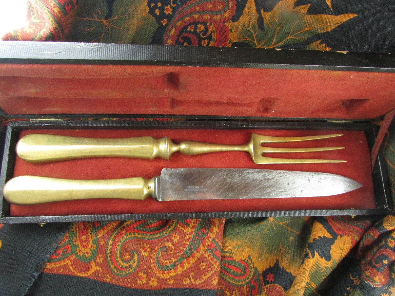 Lot 12 Couteaux , Couverts Salade, Découpe Gigot, Pied De