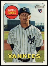 2018 Topps Heritage High Number GLEYBER TORRES RC Rookie Card #603. rookie card picture