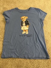 Polo Ralph Lauren Girls Polo Bear Cotton Jersey Tee Large 12-14