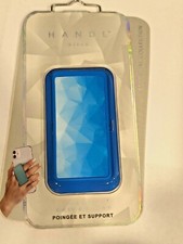 Handl Stick-on Phone Grip  Stand with Kickstand Geometric Blue