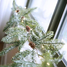 Christmas Garland With Lights 6ft Stair Fireplace Tree Light Indoor Decoration