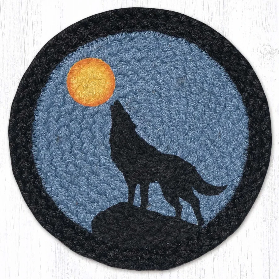 Earth Rugs Howling Wolf Trivet