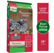 Premium NatureWise 16% Layer Crumble Poultry Feed 50 lb - Boost Egg Production