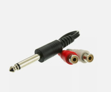  5 6 in 1/4 Mono Male to Dual RCA Female Cables