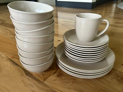 VTG Tre Ci made in Italy Dish Set Of 10 Oatmeal Color Earthenware