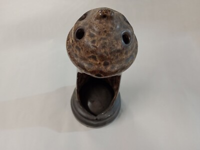 Vintage Räuchergefäß Teelicht Pilzglasur Ware Keramik Pottery #po1