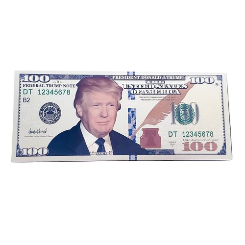 YIQILAFADA 100 Pcs Trump 100 Dollar Bills Joke, Donald Trump 2024