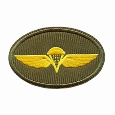 Aviation Parachute Wings Embroidered Iron-On Patch – Pilot Military Badge