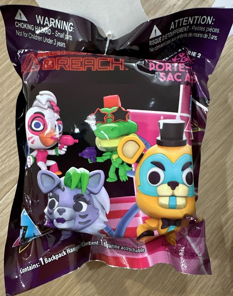 FIVE (5) Five Nights at Freddy's Security Breach Backpack Hangers Blind Bags - Image 2 of 3