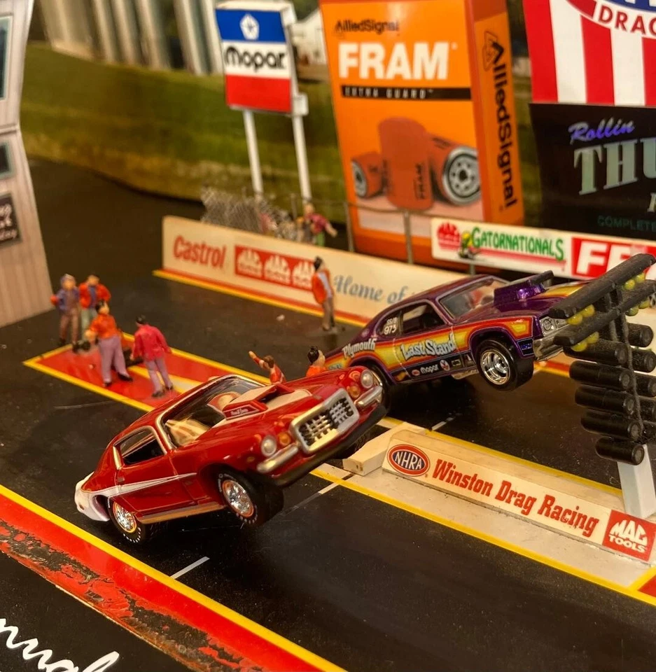 Chevy Camaro 1973 Motion Racing fase III NHRA super stock coche de arrastre suelto Foto 2 de 4