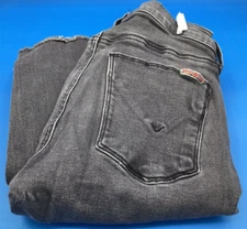 HUDSON Midrise Ankle Natalie Super Skinny Womens Size 24 Jeans Faded Black