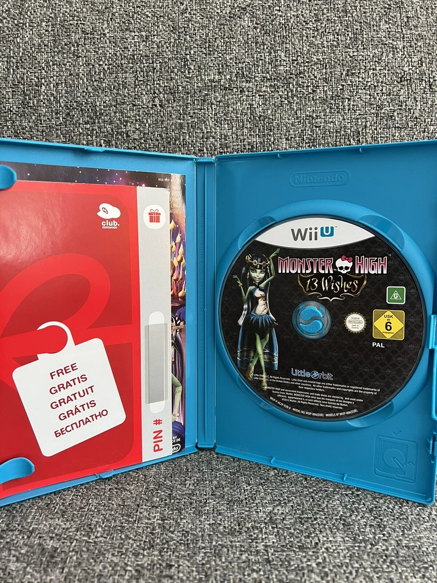Monster High : 13 Wishes For Nintendo Wii U Complete VGC PAL.