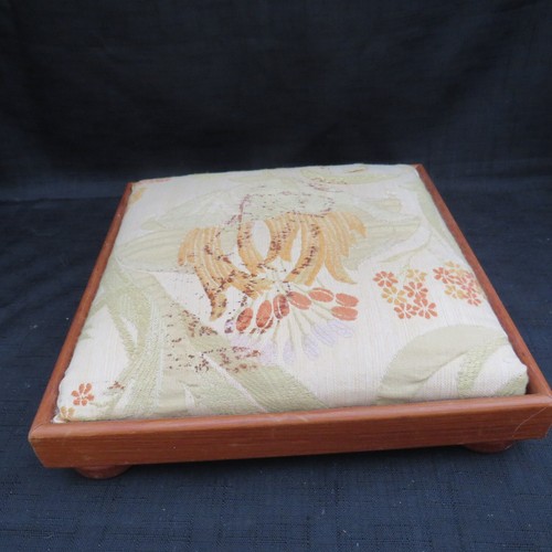 Vintage Upholstered Wooden Footstool - Picture 5 of 19