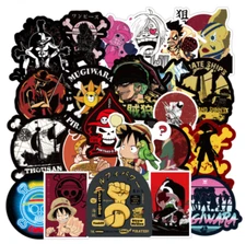 Mix 10/50 PCs One Piece Luffy Zoro Nami Jump Anime Luggage Sticker-No Duplicate